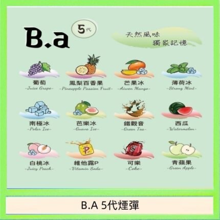 B.A 5代主機煙彈電子煙一盒三顆